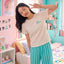 BedMood Cremo & Mello No Rush. No Rules Cotton Blend Short Sleeves Top & Long Pants Set - Green