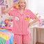 BedMood Cremo & Mello I'm in Bed Mood Polyester PJ Short Sleeves Top & Shorts Set - Pink