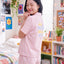 BedMood Cremo Doing Nothing Looks Good On Me Polyester PJ Short Sleeves Top & Shorts Set - Pink