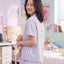 BedMood Cremo Mentally Unavailable. Physically Comfy Polyester PJ Short Sleeves Top & Shorts Set - Purple