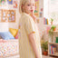 BedMood Mello No Tasks. Just Vibes Polyester PJ Short Sleeves Top & Shorts Set - Yellow