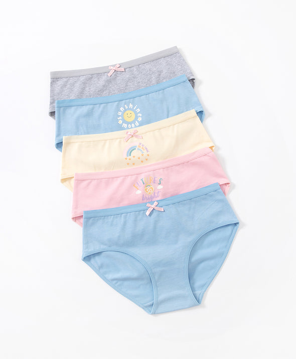 Sunshine Mood Graphic 5-pack Hipster Panties