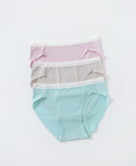 Lacey Laminated Low Waist Midi Panties