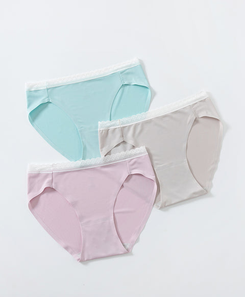 Lacey Laminated Low Waist Midi Panties