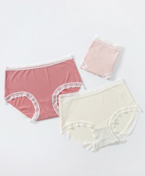 Lace & Mesh Low Waist Hipster Panties