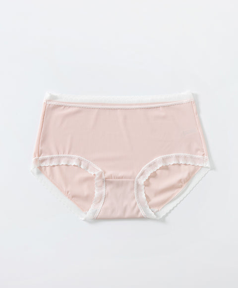 Lace & Mesh Low Waist Hipster Panties
