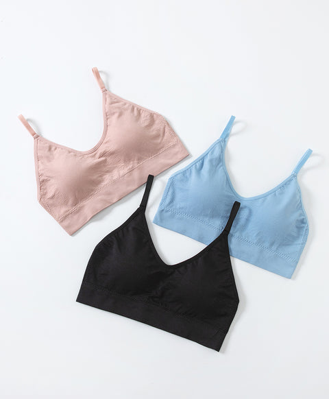 Dynamic Rib Wireless Bralette with Back Hooks