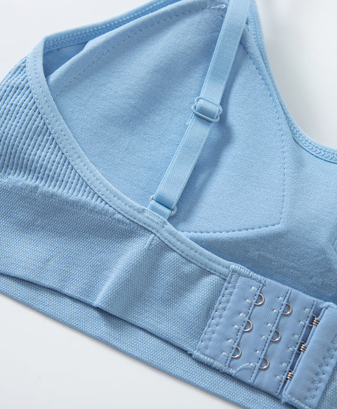 Dynamic Rib Wireless Bralette with Back Hooks