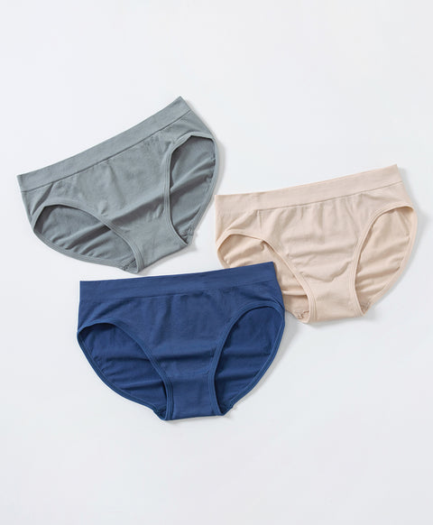 Simple Seamless Low Waist Midi Panties