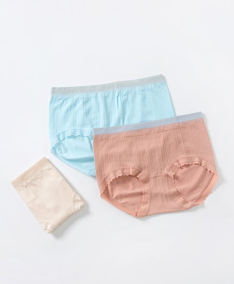 Lacey Seamless Mid Waist Hipster Panties