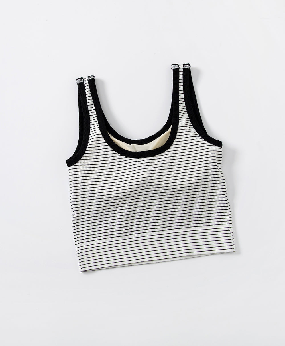 Contrast Stripes Bra Top