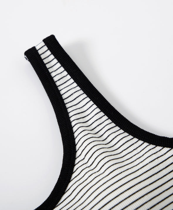 Contrast Stripes Bra Top