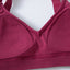 Seamless Pull Over Cross Back Wireless Sports Bra with Back Hooks