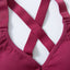 Seamless Pull Over Cross Back Wireless Sports Bra with Back Hooks