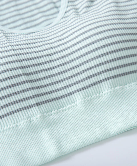 Stripe Seamless Wireless Pull Over Vest