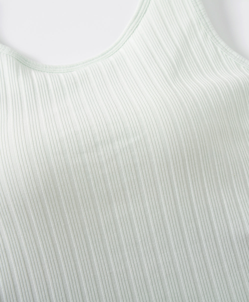 Ribbed Tank Top Bra