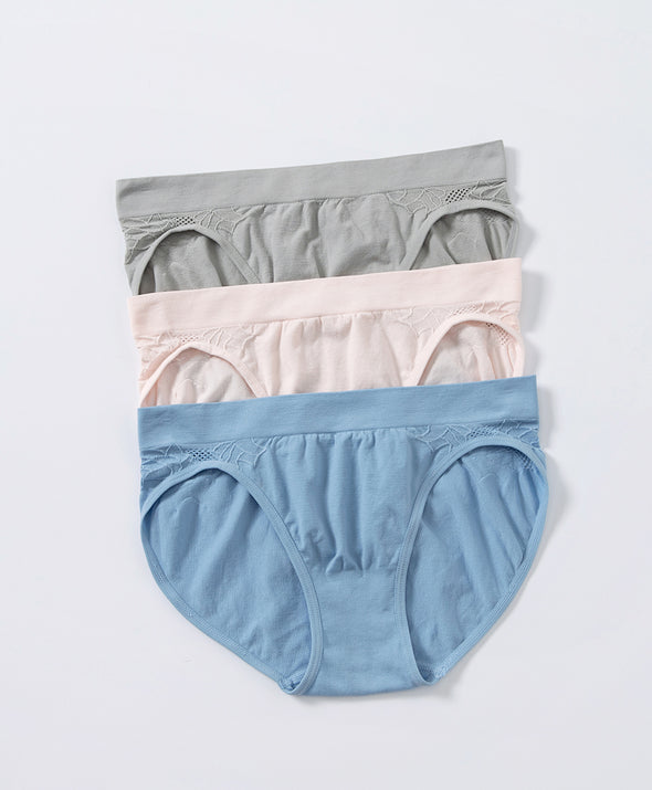 Seamless Jacquard Mini Panties 3pcs Set