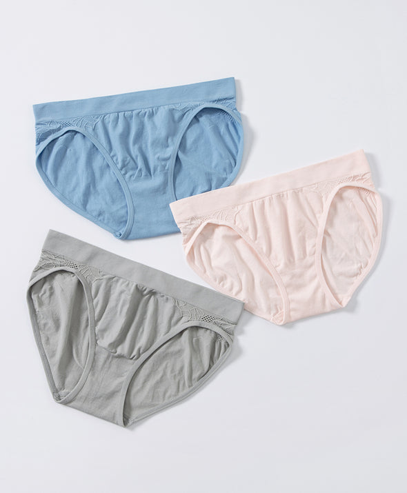 Seamless Jacquard Mini Panties 3pcs Set