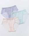 Ultra Fine Lace Midi Panties 3pcs Set