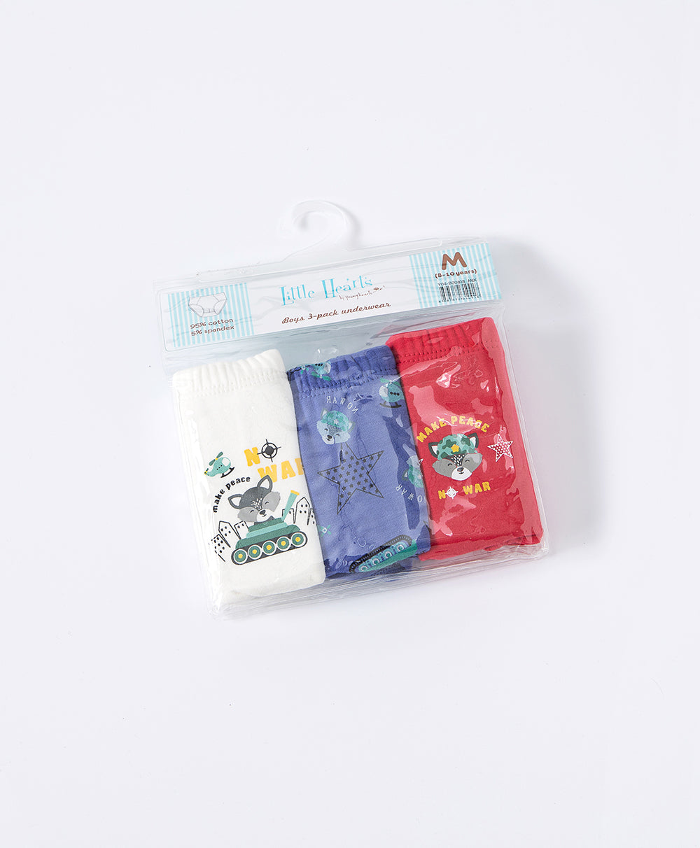 Junior Make Peace BOYS Briefs 3pcs-pack