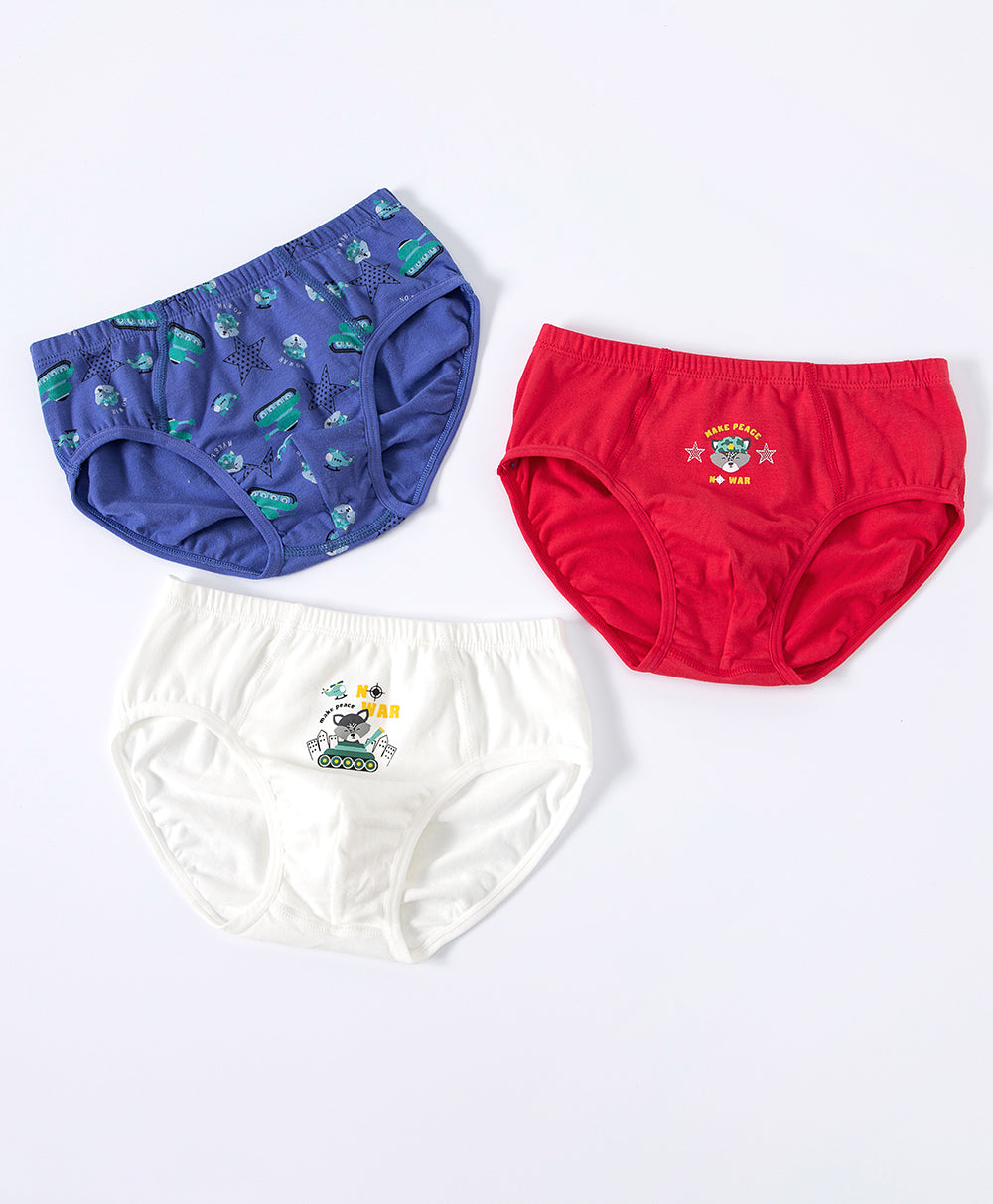 Junior Make Peace BOYS Briefs 3pcs-pack