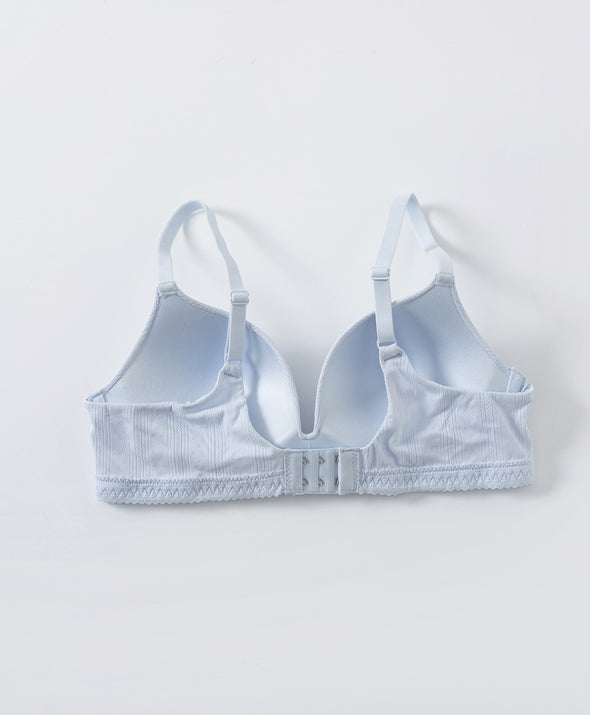 Lace Trim Pointelle Wireless 3/4 Cup Lightly-Lined Bra