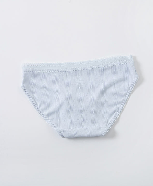 Lace Trim Pointelle Low-Waist Mini Panties