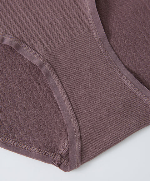Jacquard Seamless Knit Mid-High Waist Hipster Panties