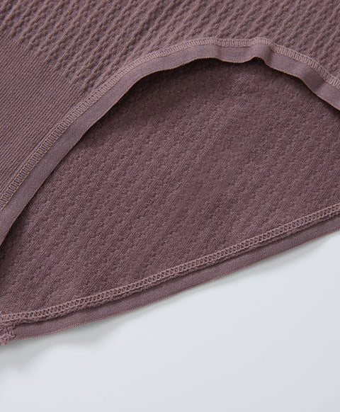 Jacquard Seamless Knit Mid-High Waist Hipster Panties