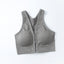 Seamless Knit Sporty Racer-Back V-Neck Front Zip Vest