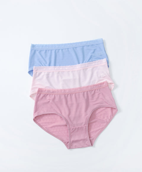 Heartbeat Lace Microfiber Low Waist Midi Panties