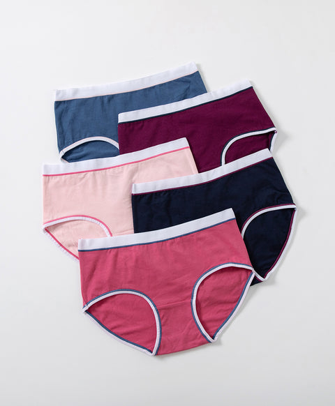 Evening Sunset 5-pack Mid Waist Hipster Panties
