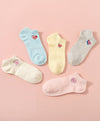 Hello Yuki & Hattie Embroidered Character Ankle Socks