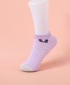 Life is Like A Comic Panda Stripes Ankle Socks