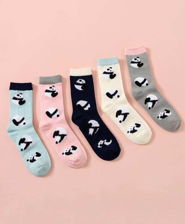 Life is Like A Comic Panda Crew Socks