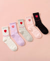 Hello Yuki & Hattie Heart Crew Socks