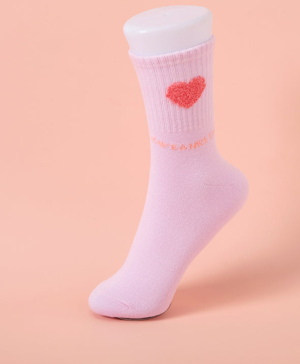 Hello Yuki & Hattie Heart Crew Socks