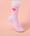 Hello Yuki & Hattie Heart Crew Socks