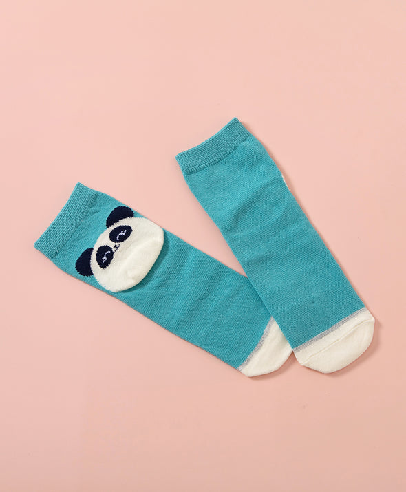 Life is Like A Comic Panda Heel Short Socks