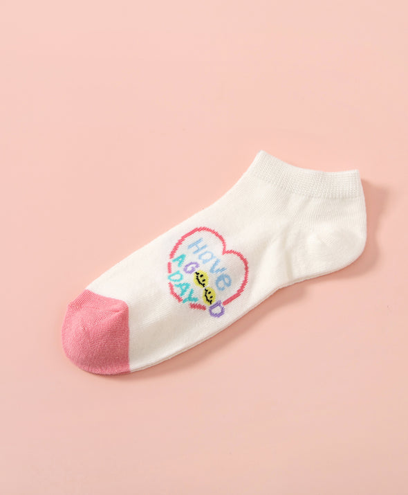 Wonder Palette Positive Quotes Ankle Socks