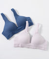 Eco-Seamfree Rib Wired Plunge Push Up Bra