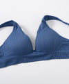 Eco-Seamfree Rib Wired Plunge Push Up Bra