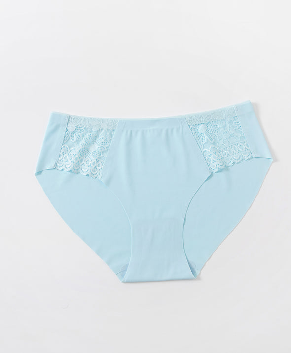 Lace Trim Seamless Clean Cut Mini Panties