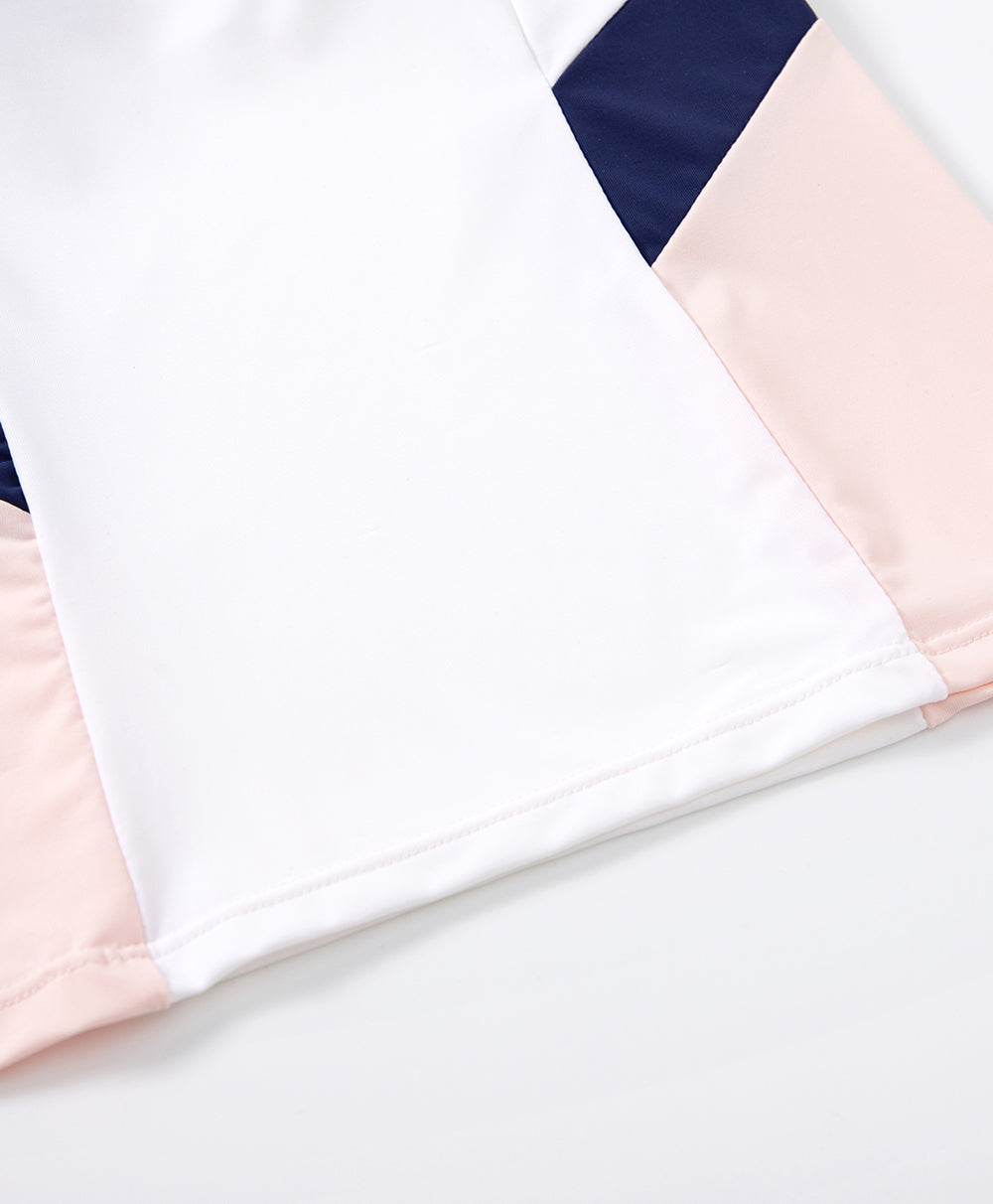 Junior Playful Colour Blocking Girl's Racer Back Long Vest