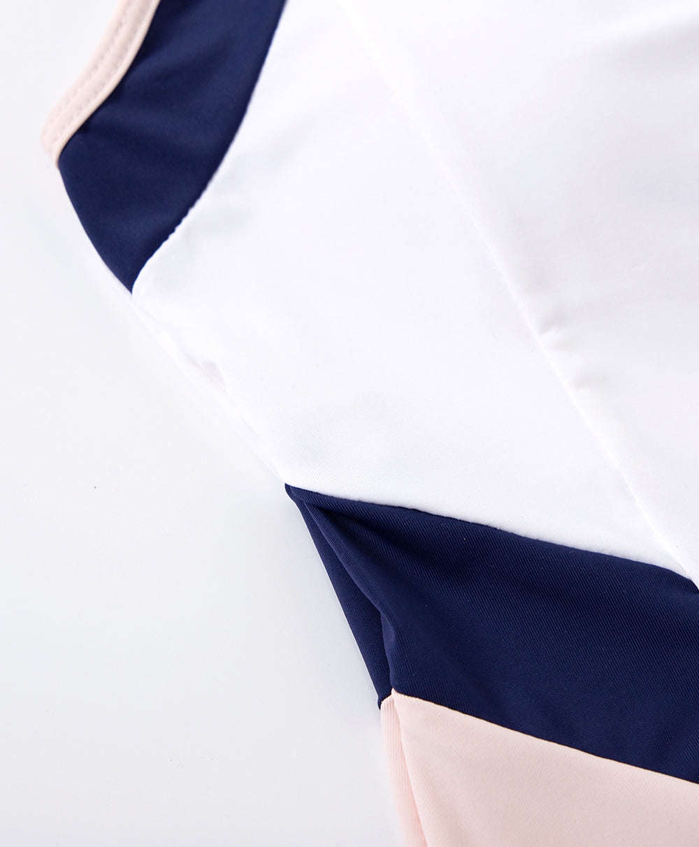 Junior Playful Colour Blocking Girl's Racer Back Long Vest