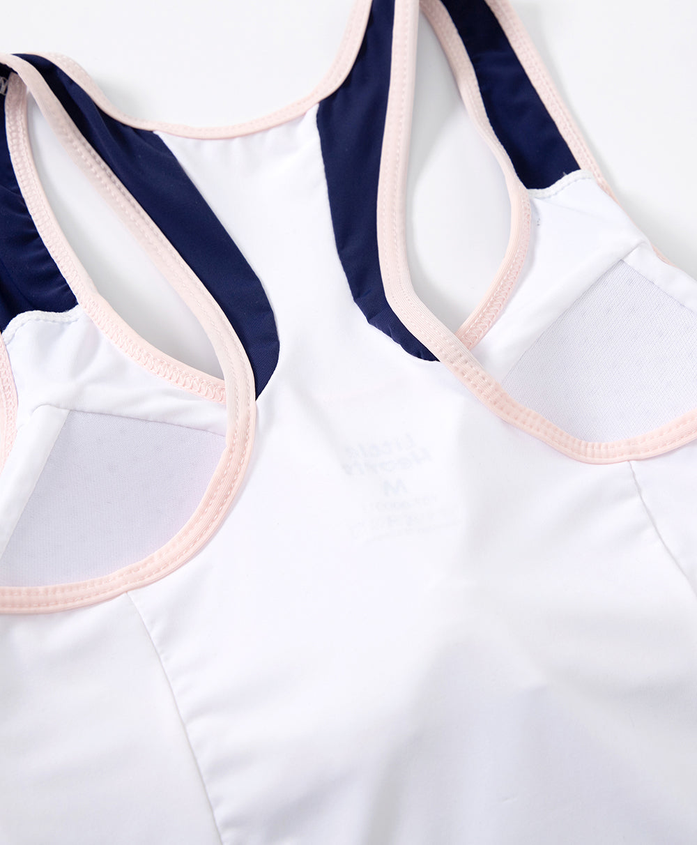 Junior Playful Colour Blocking Girl's Racer Back Long Vest