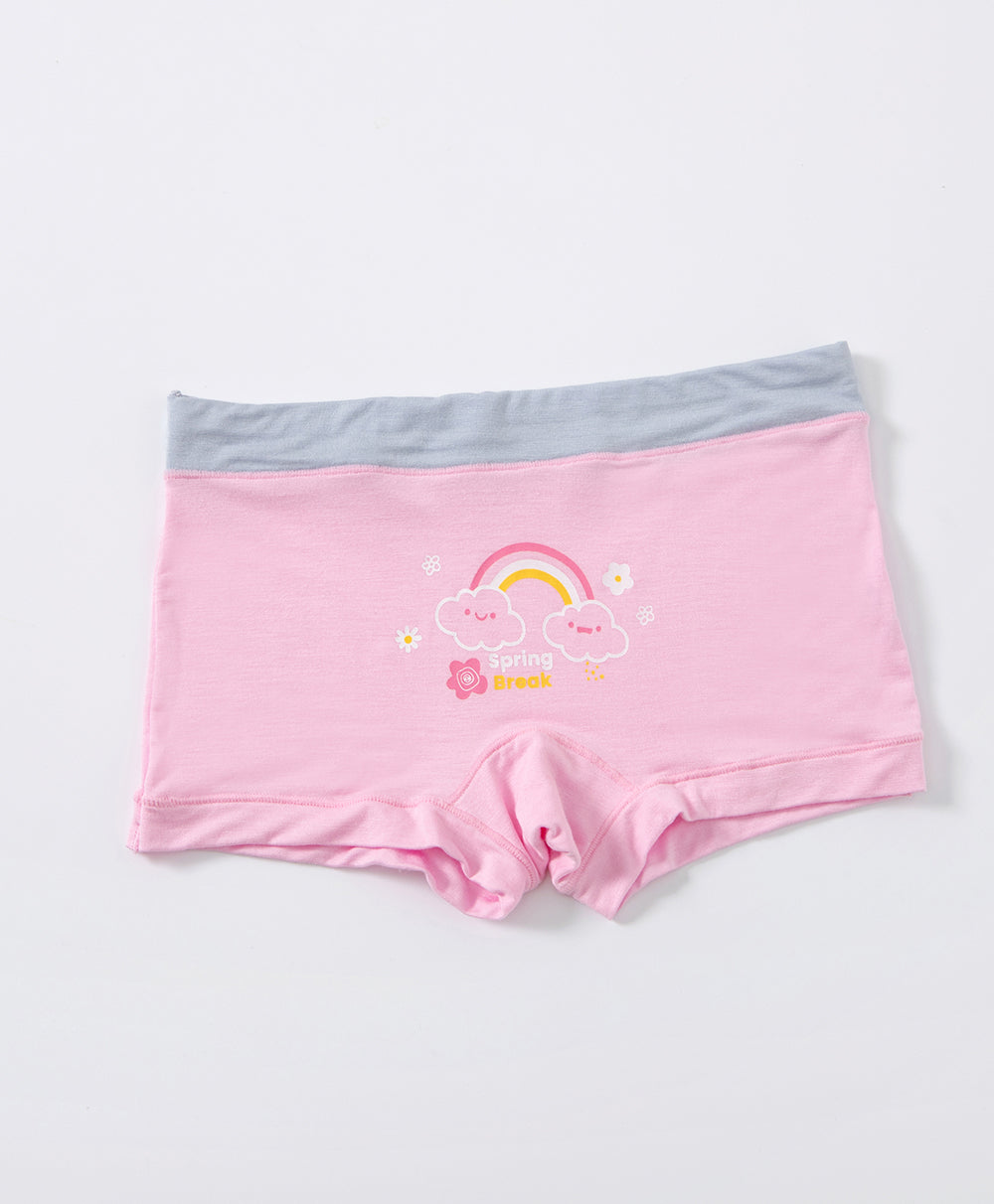Junior Colorful Rainbow Spring Break Viscose Boxshort Panties