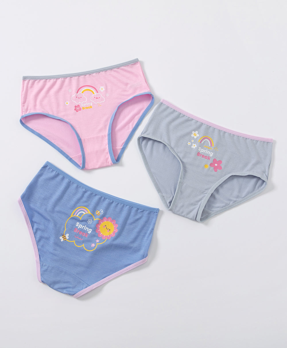 Junior Colorful Rainbow Spring Break Viscose Mini Panties
