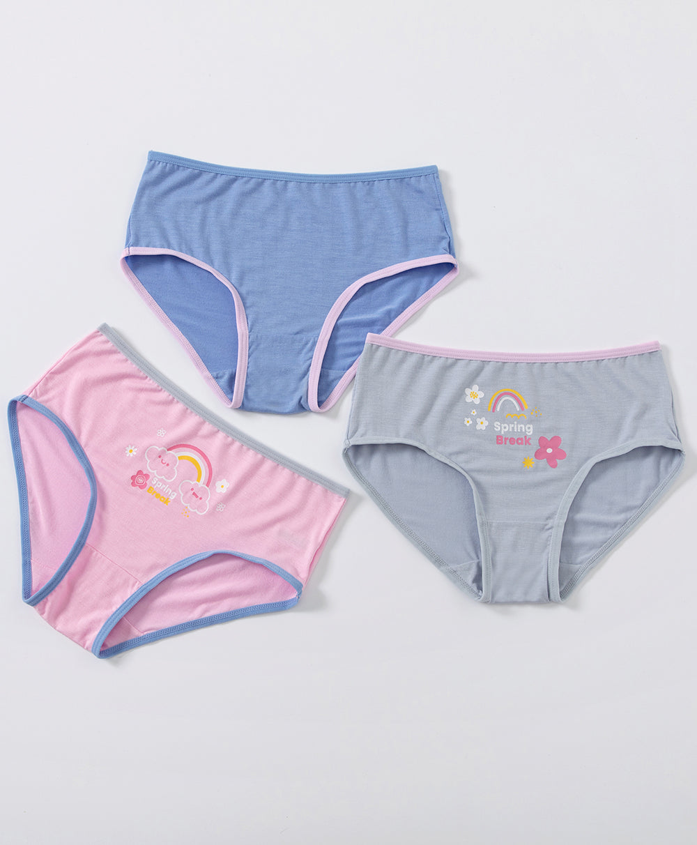Junior Colorful Rainbow Spring Break Viscose Mini Panties