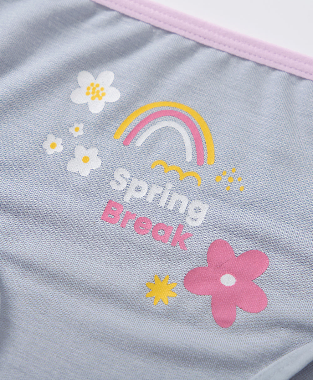 Junior Colorful Rainbow Spring Break Viscose Mini Panties